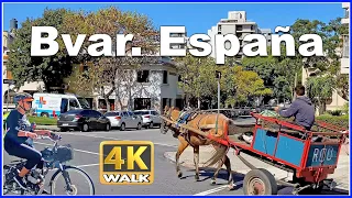 【4K】WALK Boulevard España MONTEVIDEO Uruguay 4k video Travel