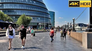Londoner's Bask in 30°C | Summer Walking Tour near Tower Bridge. [4K HDR]