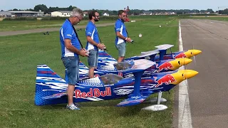 AWESOME DISPLAY OF THE RED BULL AEROBATIC TEAM
