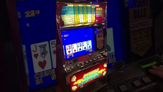 Video poker at El Cortez - real coins paid out!