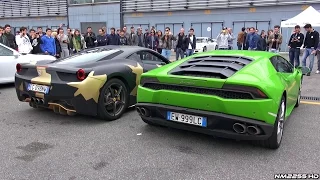 Ferrari 458 Italia vs. Lamborghini Huracan REV Battle - Which one sounds better?