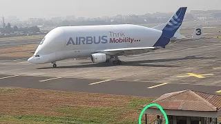 World's largest aircraft | Airbus Beluga at Mumbai Airport | Depature full video