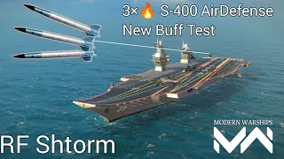 RF Shtorm - 3×🔥 S-400 AirDefense Test on Aircraft - Modern Warships New Update (Alpha Test)