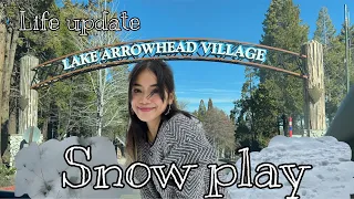 Life Update: First travel on 2022 | Lake Arrowhead, CA. Snow play.