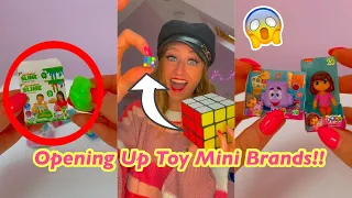 [ASMR] Opening UP Mini Brands to See What's Inside!!😱✨*Dora Backpack, Rubik's Cube, Slime ETC!*🤫