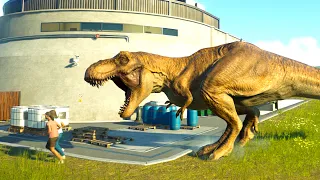 INDOMINUS REX vs TREX - Jurassic World Evolution 2