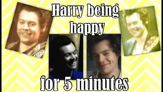 Harry Styles being happy for 5 minutes