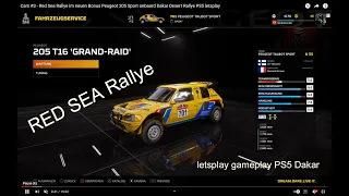 Cars #3 - Red Sea Rally in new Bonus Peugeot 205 Sport onboard Dakar Desert Rally PS5 letsplay