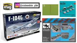Ammo Mig F-104G 1/48 | ASMR Box Opening Black dog F-104 Big Set | Eduard, Reskit, Babibi detail sets