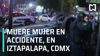 Muere mujer por volcadura de carro frente al Metro Cerro de la Estrella - Las Noticias con Hurtado