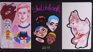 Обзор скетчбука + мои детские фотографии + inktober ♡