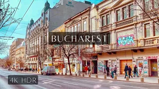 4K - Queen Elizabeth BLVD. | Iconic Street Bucharest | Walking Tour 2023