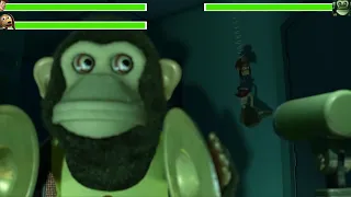 Woody & Slinky vs. Monkey with healthbars (Edited By @GabrielD2002)