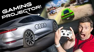 Audi's new lights can project video games!