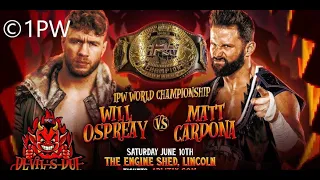 Will Ospreay (c) vs Matt Cardona / 1PW World Heavyweight Title Match / Devil's Due 2023 / WWE 2K23