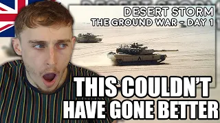 Brit Reacting to Desert Storm - The Ground War, Day 1 - Crush the Saddam Line - Animated