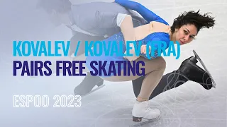 KOVALEV / KOVALEV (FRA) | Pairs Free Skating | Espoo 2023 | #EuroFigure