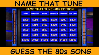 Name That Tune Music Trivia Jeopardy Style Quiz #14 | 80s Edition!