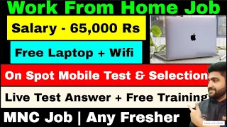 Work From Home Jobs | Live Test Answer | Salary- 65k | Online Jobs at Home | Part Time Job | Vacancy