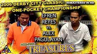 Efren Reyes vs Alex Pagulayan - 2006 Derby City Classic One Pocket Division Rematch