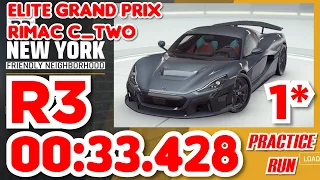 [TouchDrive] Asphalt 9 | RIMAC C2 | Elite Grand Prix | ROUND 3 | FRIENDLY NEIGHBORHOOD | 00:33.428