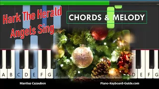 Hark The Herald Angels Sing Christmas Piano Tutorial - Chords & Melody