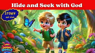 ♥️ Kids Song w Lyrics ♥️ Hide and Seek with God 💙 Bible Story