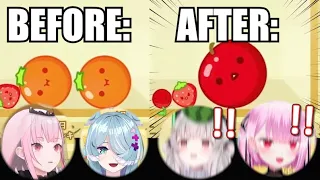 VTubers Lose Their Minds Playing Watermelon Game for the First Time [ENG Subs]