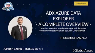 Global Azure 2021 Live from Spain - ADX Azure Data Explorer - a complete overview