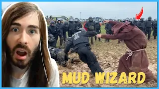 Moistcr1tikal Reacts to German Riot Police DEFEATED By Mud Wizard 🧙