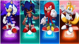 Sonic The Hedgehog 🆚 Sonic exe 🆚 Knuckles 🆚 Tails | Tiles Hop EDM Rush