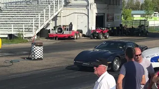 LS swapped Turbo Corvette 1/4 mile