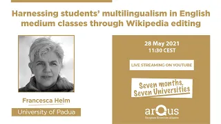 Seven months, seven universities #05 - Harnessing students' multilingualism through Wikipedia
