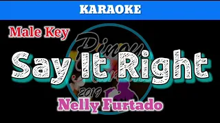 Say It Right by Nelly Furtado (Karaoke : Male Key)