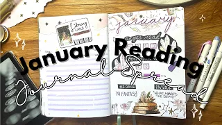 JANUARY READING JOURNAL SETUP 📖 💫 | fill out my journal with me!