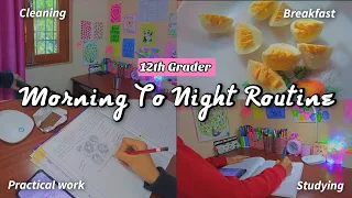 Morning to night routine 🌻 Full day routine as a PCB student 🌿 12th grader edition ✨ Productivity 🍁