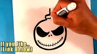 How to Draw Jack Skellington Christmas Ornament - Drawing Lesson for Beginners