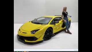 Diecast 1:18模型車 Autoart  Lamborghini Aventador SVJ Unboxing