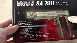 Swiss arms 1911 TRS BB unboxing / firing