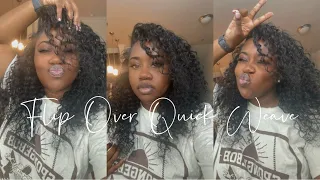 HOW TO: Flip Over Quick Weave | $48 Amazon Water Wave Bundles