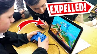 KIDS Caught Playing Fortnite IN SCHOOL! (Expelled..)