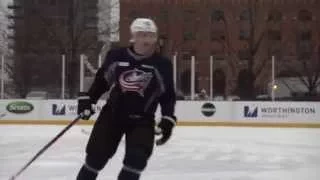 Jody Shelley Mic'd at the Alumni Outdoor Game