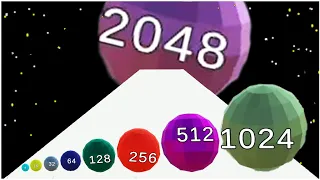 Rolling going ball run 2048 3d - Ball run 2048 - Gameplay Walkthrough - Max Levels (lvl 1-10)