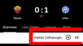 Hakan Calhanoglu Goal Vs Roma | Roma Vs Inter Milan | 0-1 |