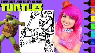 Coloring Donatello Ninja Turtles TMNT Coloring Page Prismacolor Markers | KiMMi THE CLOWN