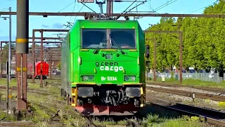 Godstog på Kolding station - Green Cargo 5334 - MZ1456 - MK616