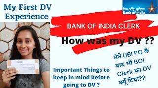 My BOI Clerk DV Experience | IBPS Clerk 2022 | Punjab #ibpsclerk #ibpsclerk2022