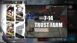 【明日方舟】【Arknights】【Trust Farm】7-14 (T3 Keton) (3 Operators)