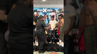 Walid Sharks and Deen The Great CLASH at weigh-in despite being teammates! 😳 | Misfits Boxing