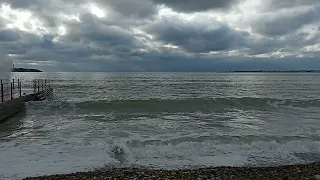 Шум моря, волн. Черное море. Геленджик. 21 декабря 2021